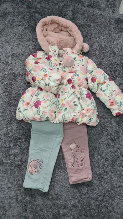 Kurtka zimowa kwiaty r.92