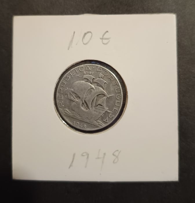 2$50  em prata de 1948  Caravelas Portuguesas