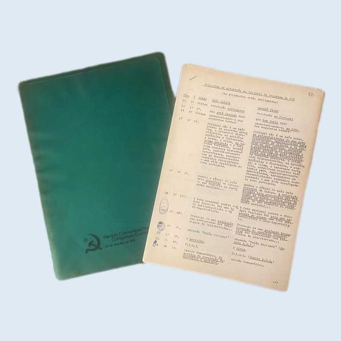 Documento com Proposta de Alteração ao Projeto do Programa do PCP