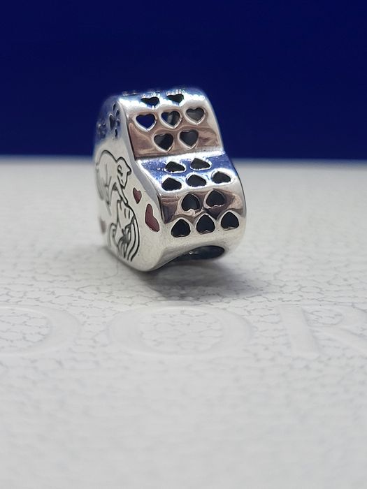 Nowy charms srebro 925 - Motyw miłości do kotów