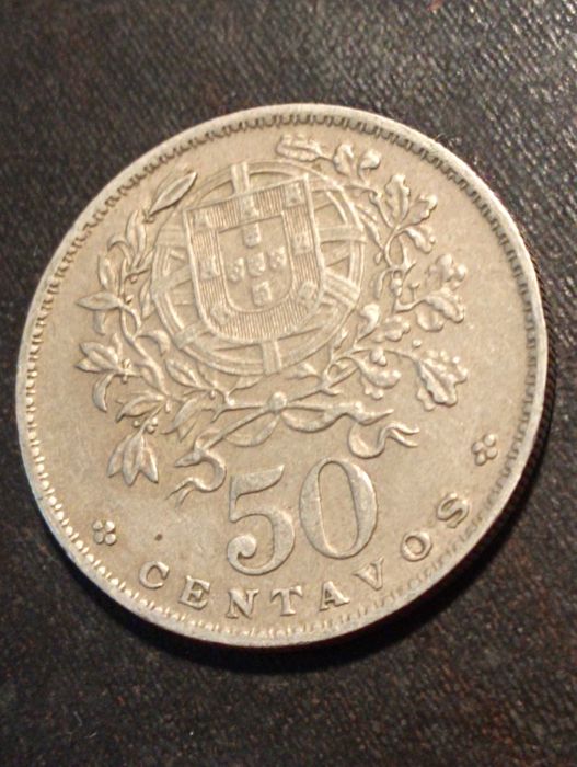 50 centavos - Republica Portuguesa - Portugal 1966 - Alpaca - Soberba