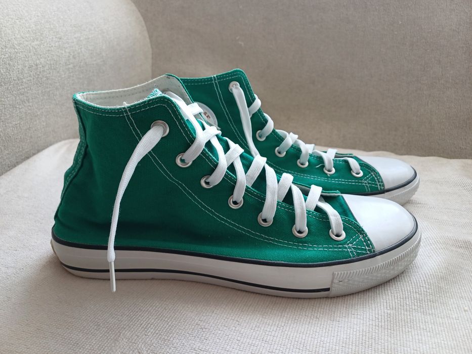Trampki za kostkę zielone Converse roz. 43