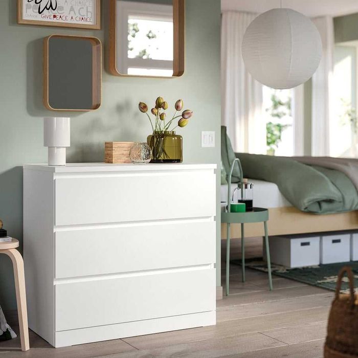 Comoda malm 3 gavetas ikea nova