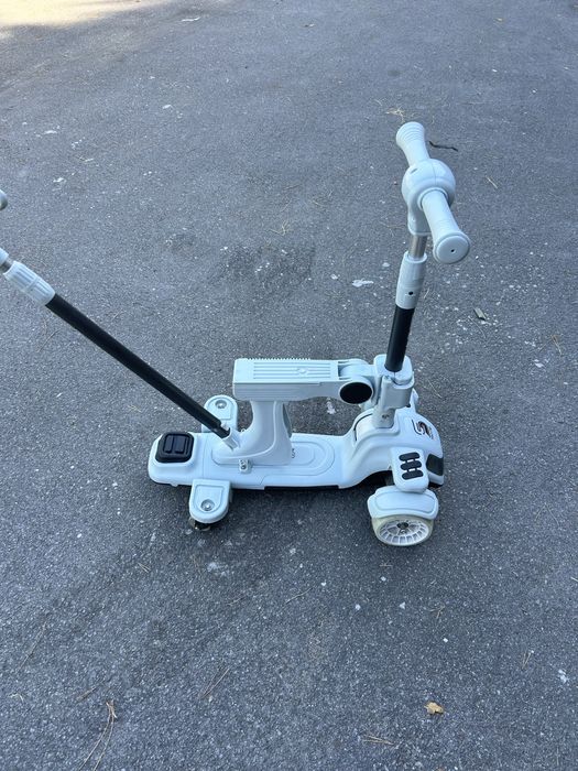 Самокат 5 в 1 Skyper BL PU з капюшоном та дод. колесами