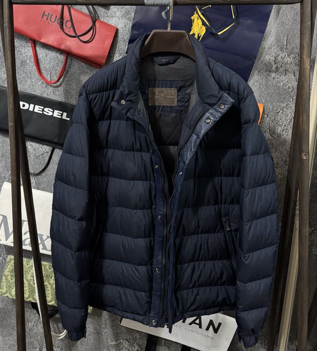 Куртка чоловіча Мікропуховик Massimo Dutti синій XL L