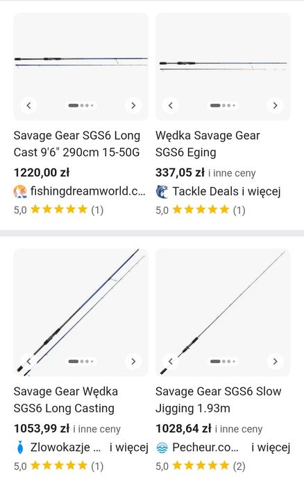 Wedka spiningowa savage gear SGS6 long casting