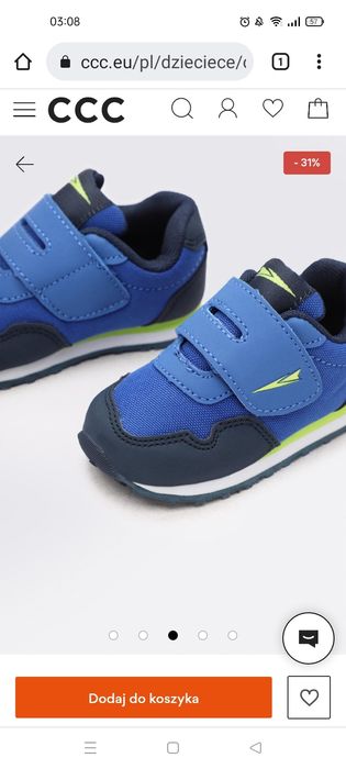 Buty chłopięce sportowe-adidasy Sprandi r.22. dł.wkł.13,5cm.
