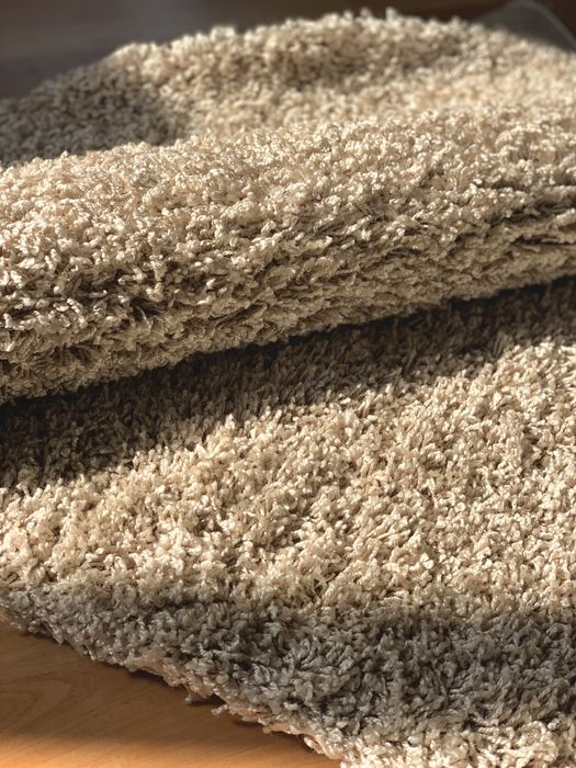 Килим ворсистий ковер ворсовий лапша беж