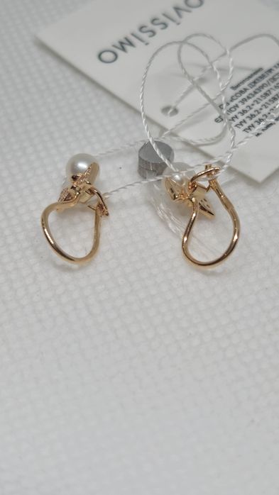 Сережки дитячі з червоного золота. Нові. Sovissimo.