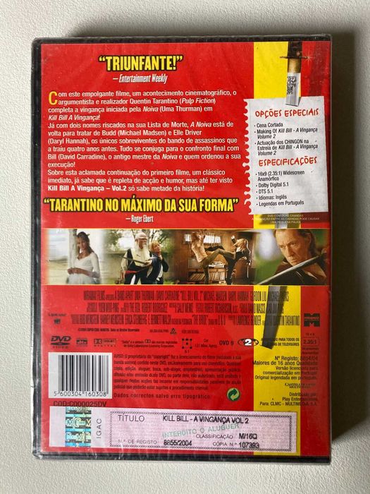 [DVD] Kill Bill: A Vingança - Volume 2 [selado]