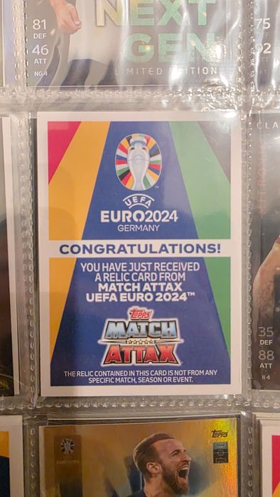 Match attax euro 2024 relic Rooney