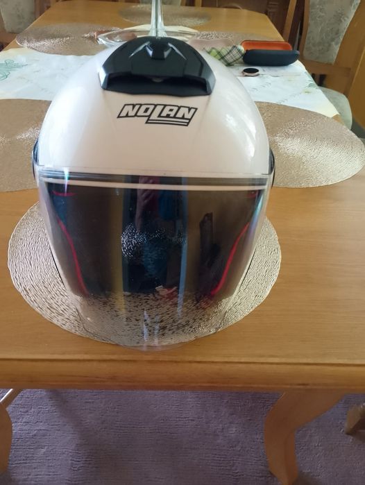 Super biały kask na motor  XXL 63-64