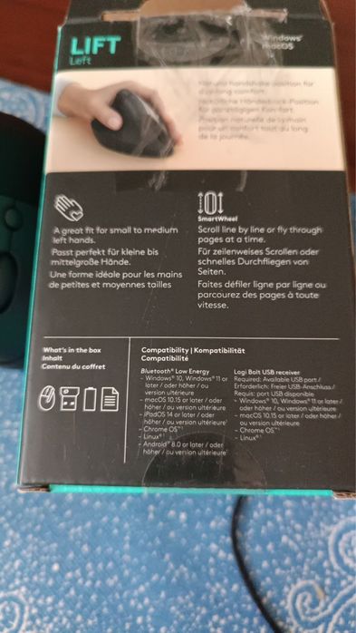 Мишка бездротова Logitech Lift Left Vertical Ergonomic Wireless/Blueto