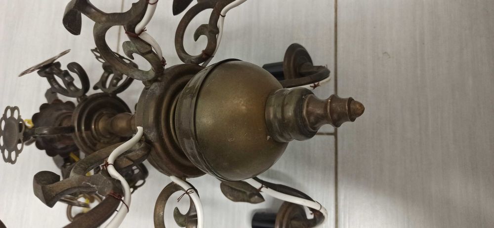 Żyrandol/lampa księstwo warszawskie, 6 punktów świetlnych