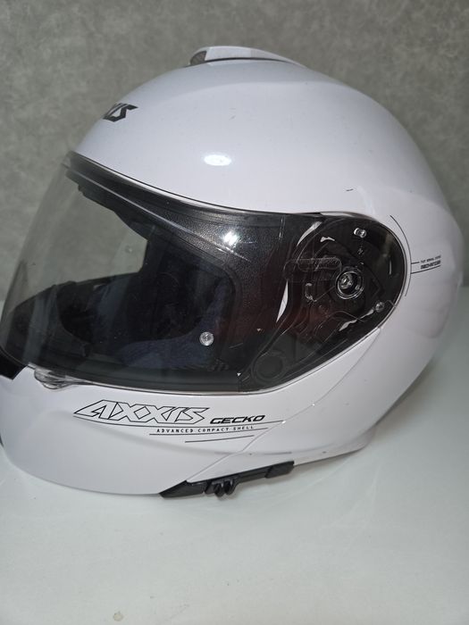 МотошоломAXXIS Gecko SV модуляр/ flip up / білий