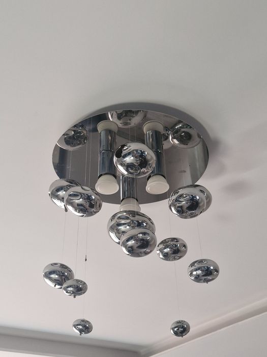 Lampa sufitowa srebrna