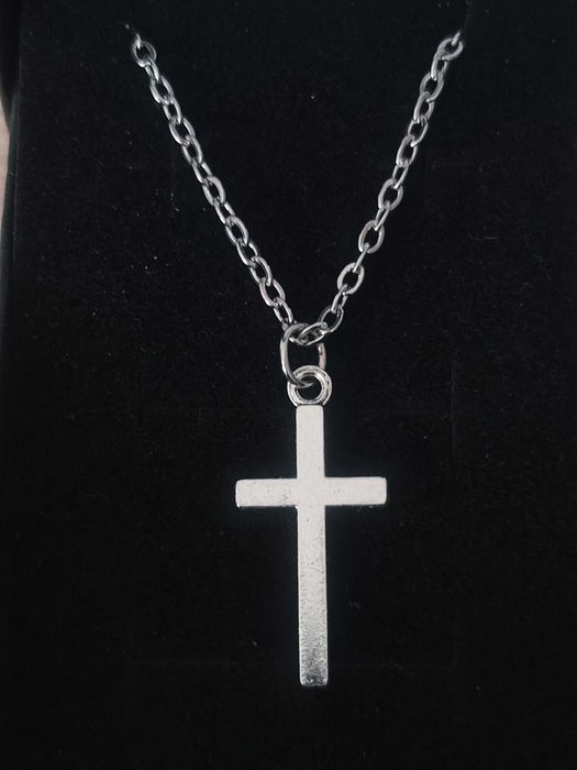Naszyjnik stal szlachetna ankier z krzyżykiem 54 cm / 2 mm