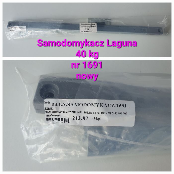 LAGUNA szafa przesuwna zestaw samodomykacze oraz wózki do drzwi szafy