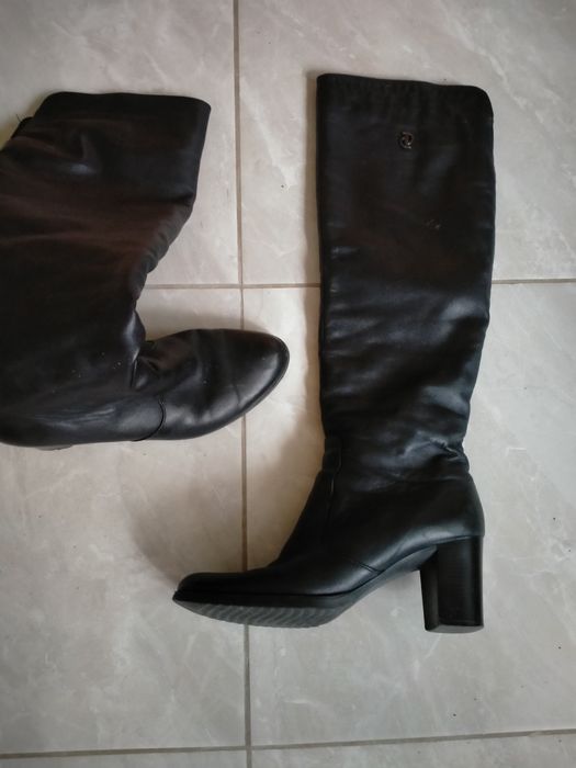 Шкіряні зимові утеплені чоботи