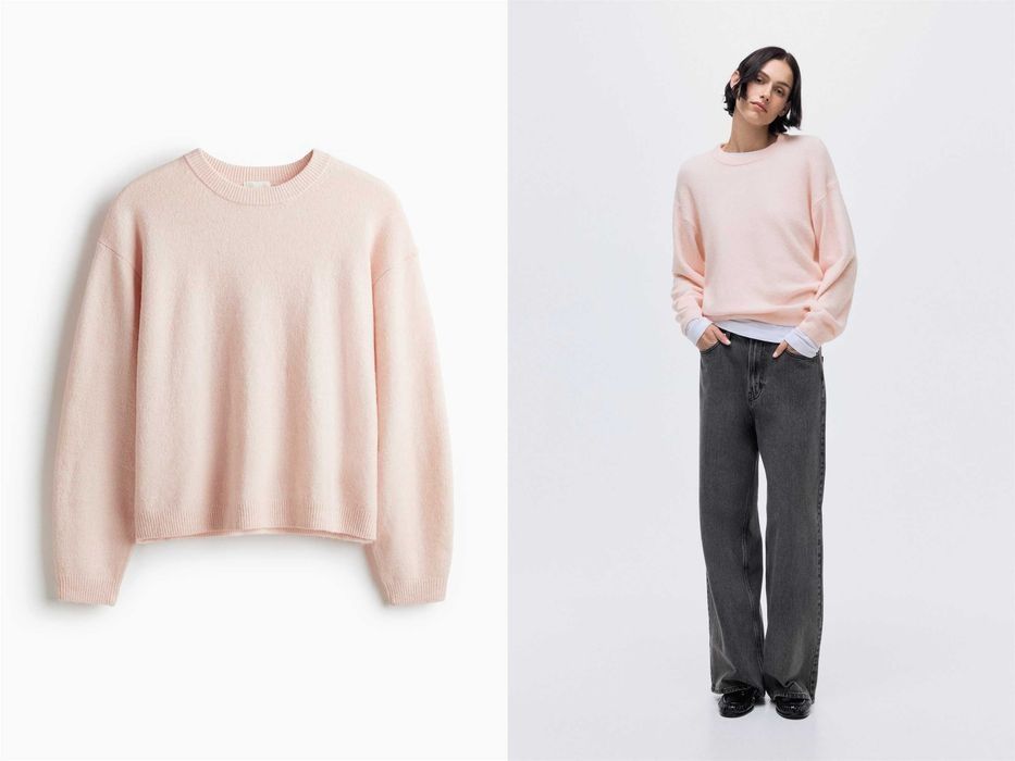 Sweter H&M casual nowa kolekcja z wełną 38