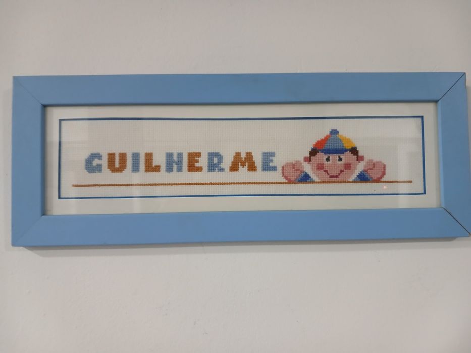 Quadro bordado ponto cruz