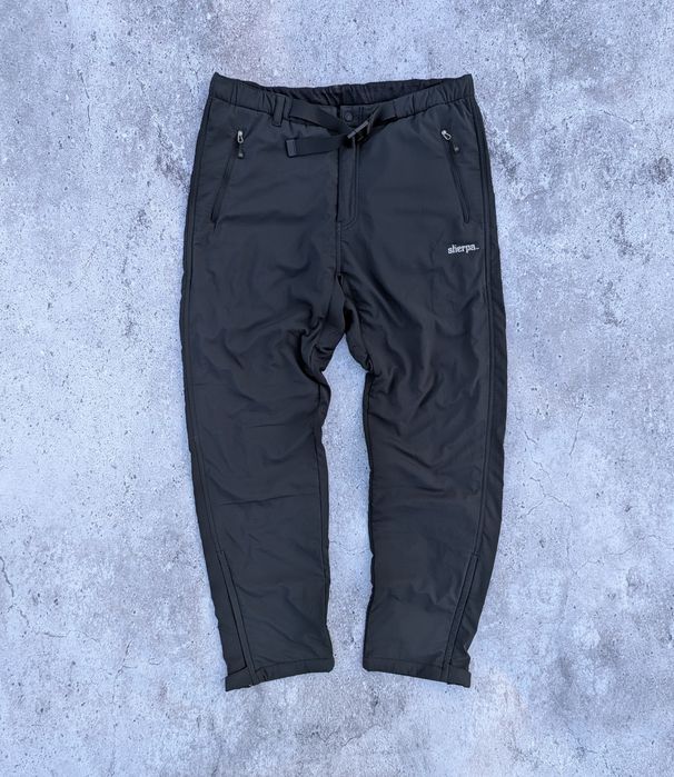 Sherpa Adventure Gear софтшел чорні штани XL чоловічі трекінгові утепленні на флісі водовідштовхувальні DWR + інтегрований ремінь туристичні outdoor