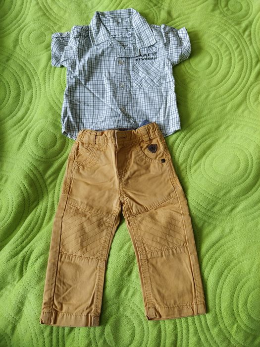 1+1 gratis Spodnie, koszula, niemowlęce