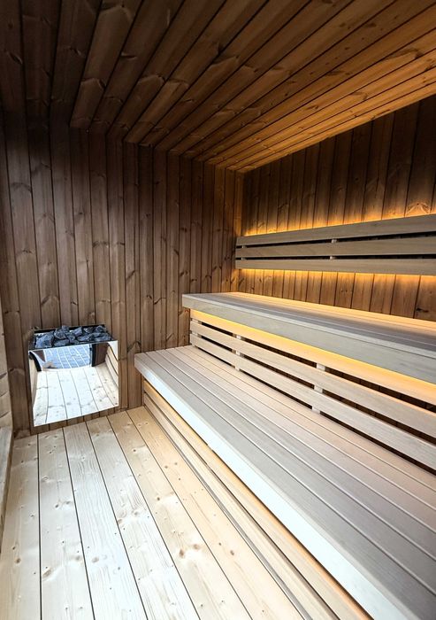 Sauna Ogrodowa Fińska Ocieplana Konstrukcja Termo-drewno Premium