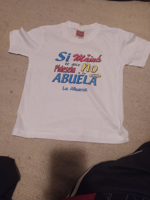 Si mamá t-shirt branca 6 anos menino - portes grátis