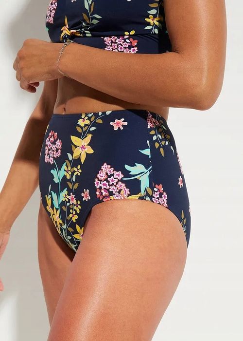 B.P.C biniki bustier z figami maxi granatowe w kwiaty 36.