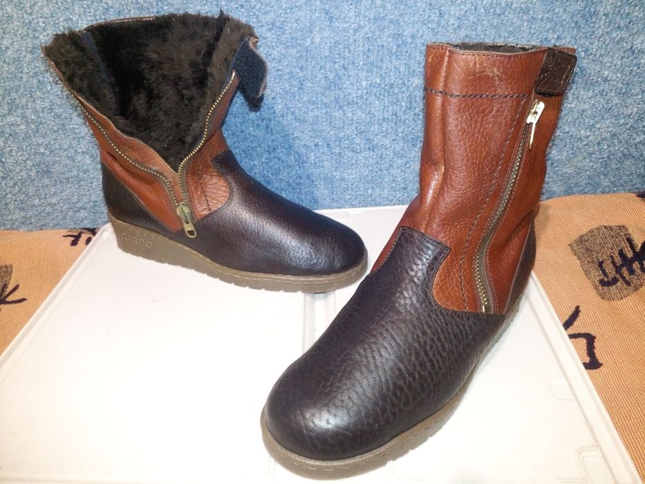 Зима,мороз!39 р.Нат.кожа!Зимние, тёплые, натурал.!39 размер 25,5см с