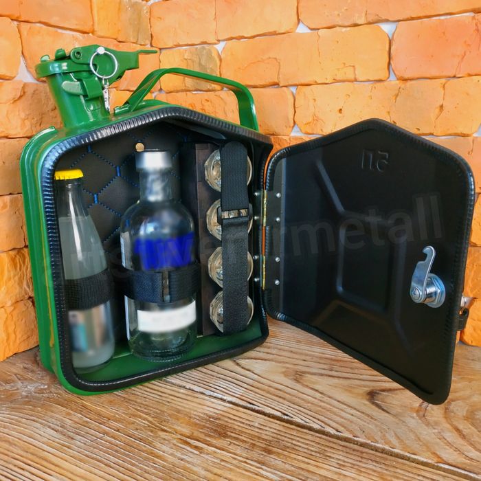 Мини бар из канистры, каністра бар, подарункова каністра для бутилок