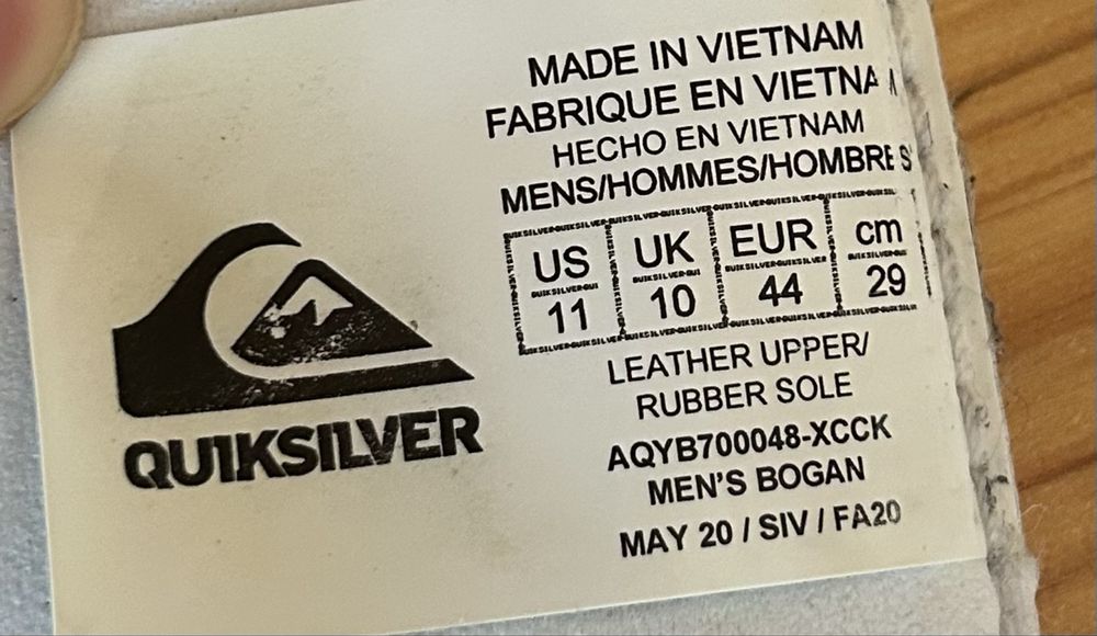 Замшеві черевики челсі Quiksilver 44 розмір