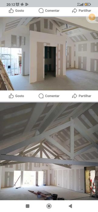 faço trabalhos em pladur tetos falsos divisorias Emassamentos, pintura