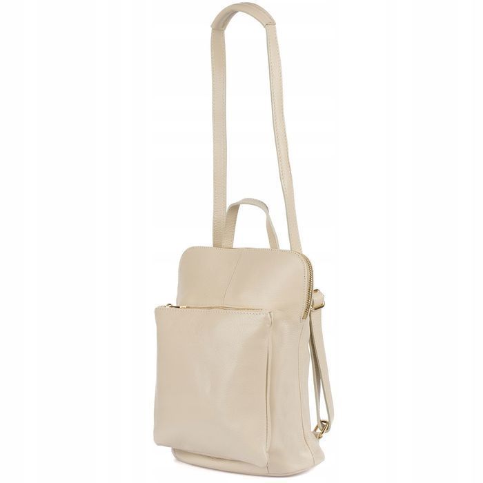 Skórzany plecak damski torebka 2w1 elegancki A4 włoski klasyczny