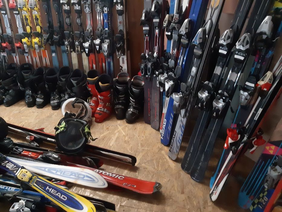 Narty zjazdowe niemieckie komplety buty kijki Rzeszów