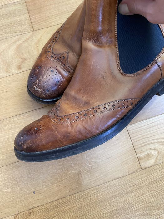 Skórzane sztyblety botki brązowe 38 skóra eleganckie damskie