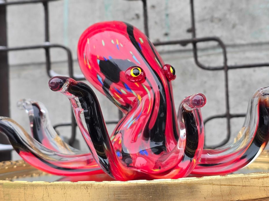 Stary szklany ośmiornica styl Murano