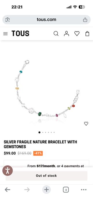 Pulseira da Tous Original, de Prata
