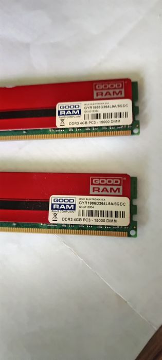 DDR3 4GB PC3 15000 dim 2 sztuki