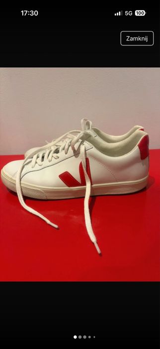 Buty Veja biało- czerwone