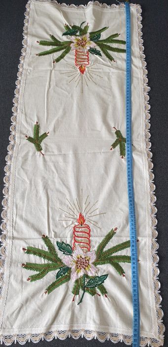 Bieżnik/Obrus Haftowany Vintage/Retro Boże Narodzenie