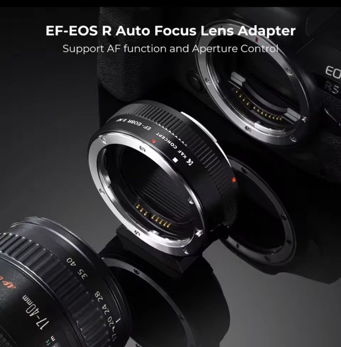 Адаптер Canon EF-EOS R AF автофокус (II покращений)