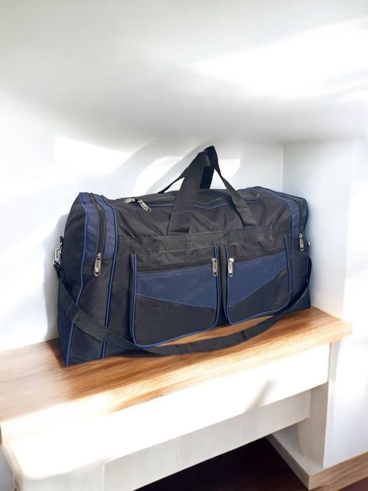 Велика, реально міцна,ВМІСТКА дорожня сумка 60 см зі щільної плащівки