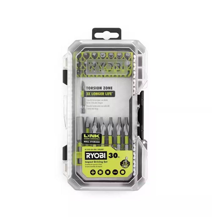 Оригінальний, новий RYOBI Impact Driving Set на 30 предметів