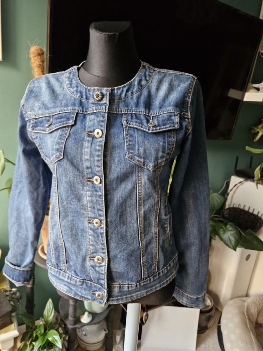 Katana jeansowa M bez kołnierza elastyczna MBJ Jeans