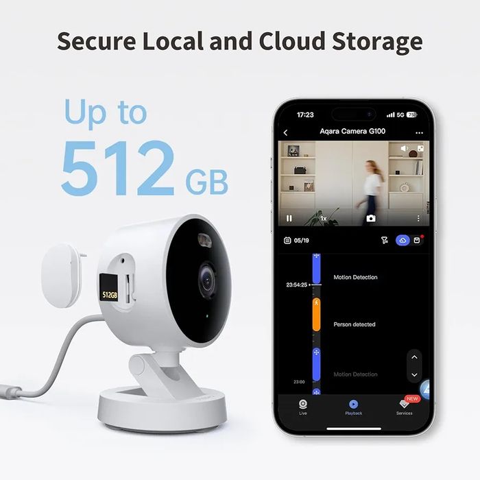 Aqara Camera G100, 2K камера безпеки для використання всередині та зовні приміщень