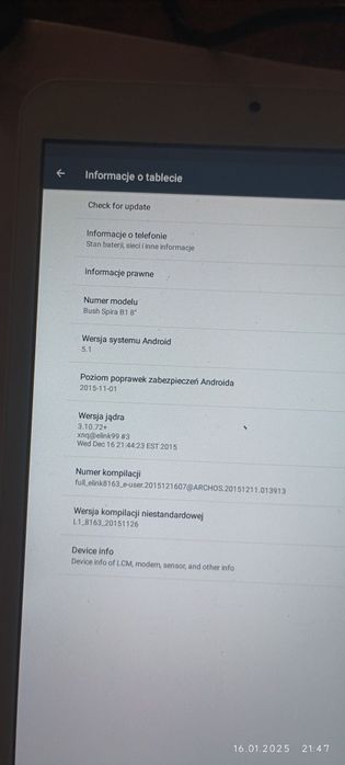 Tablet android 10 cali