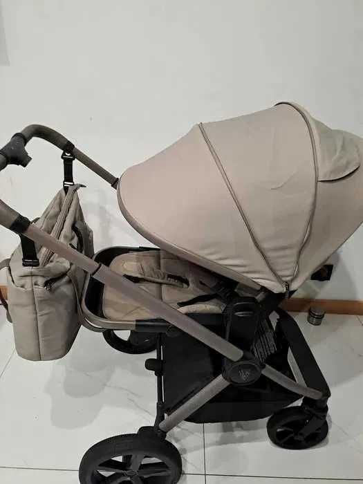 Venicci upline 2 Taupe 3w1 Beżowy fotelik cybex cloud t plus Mirage Grey