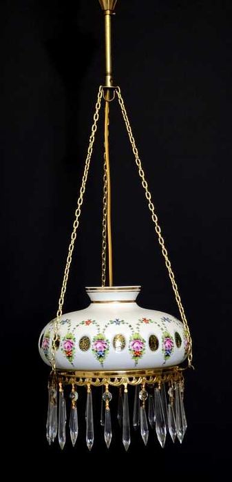 Kryształowy żyrandol Bohemia szkło cięte warstwowe lata 60-te